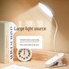 LED Desk Lamp with Flexible Hose and Clip, Dual Power Options for Student Reading