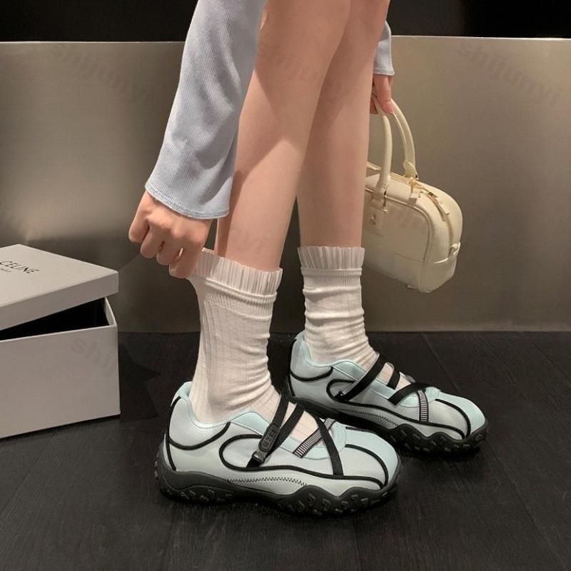 Women's White Shoes Spring Autumn Fashion Luxury Non Slip Casual Shoes Breathable Lightweight Comfortable Height Increase Flats