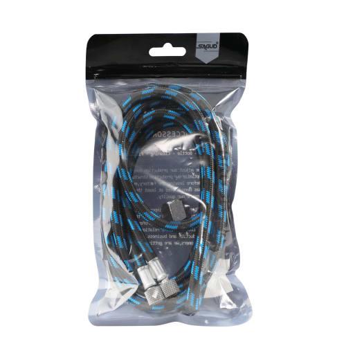 SAGUD Airbrush Hose 10ft 3m Nylon Braided Air Hose 1/8"Size with Adapter on Both Ends 1/8"Male to 1/4"Female for Most Airbrush Kits