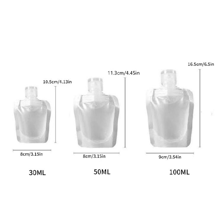 Transparent Spout Pouches 30ml 50ml 100ml Convenient and Practical Storage Bag