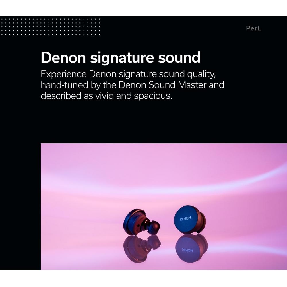 Denon Wireless Earphones Bluetooth PerL AH-C10PL Personalized FunctionaptXIPX4 SplashproofQuickSwitchWith Microphone Black AHC10PLBKEM