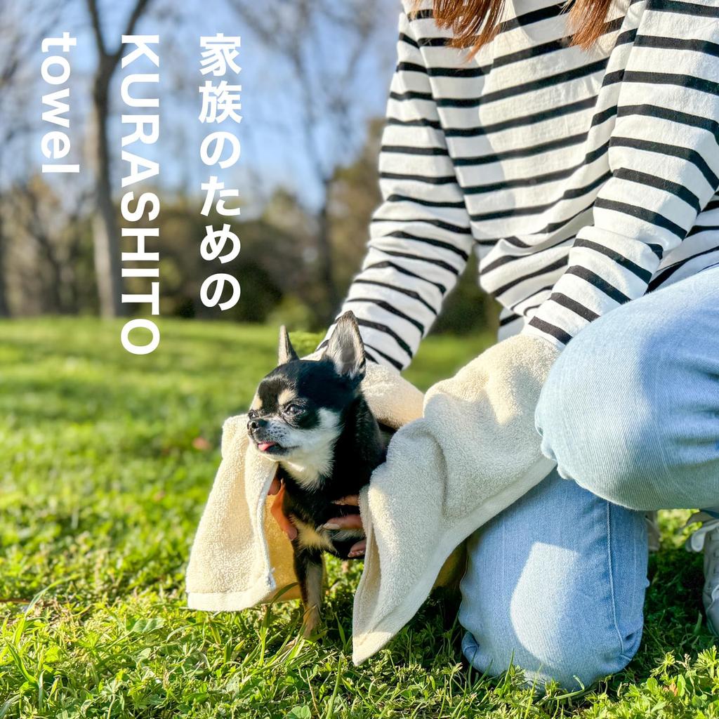 Imabari Certified Pet Towel Slim Bath Towels for Cats and Made In BMP 34 X 100cm 3 Slim Bath Dogs, KURASHITO, 3-Piece Set, Japan, 100% Cotton, Cotton,