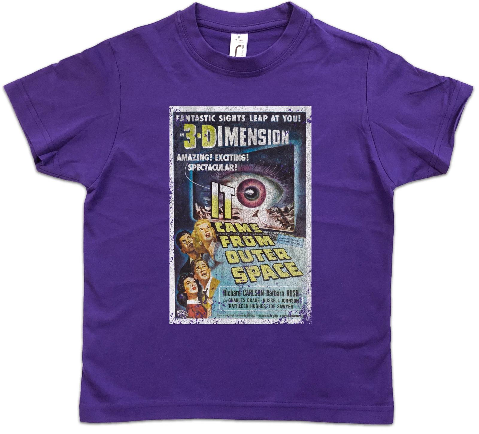 IT CAME FROM OUTER SPACE Kids Boys T-Shirt Retro UFO Fliegend Age Movie Alien 160