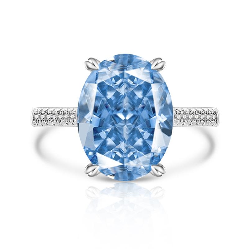 2026 Flash Pigeon Egg Papalacha Ring Luxury High Carbon Diamond Ice Flower Cut Ring Female