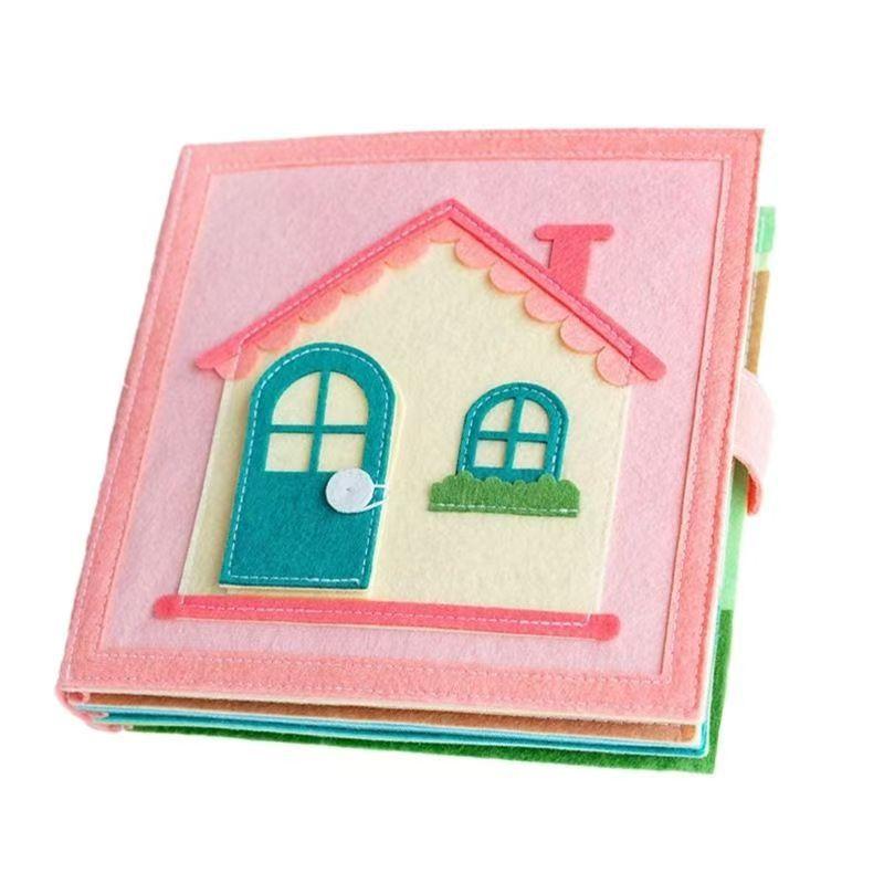 Baba Textilkönyv Filc Montessori Korai Oktatási Könyv Csendes Szakadás Háromdimenziós Oktató Kognitív Játék Könyv