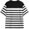 Li-Ning Comfortable Casual Striped Crew Neck Short Sleeve T-Shirt Men Tops Black Off-White AHSU299-1