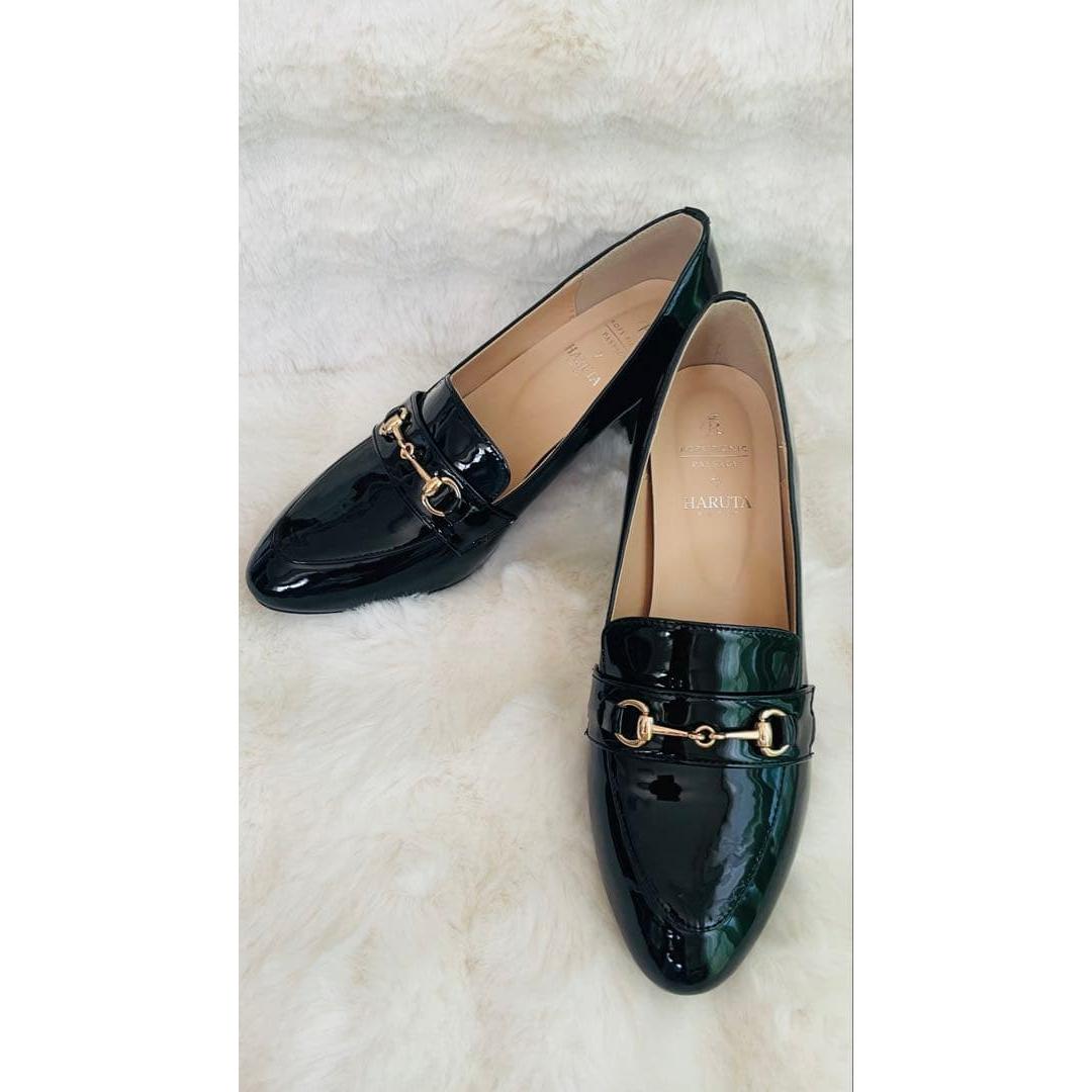 [Good Condition] Rope Picnic Harta Heel Loafer Bit Pumps 24.5cm Enamel