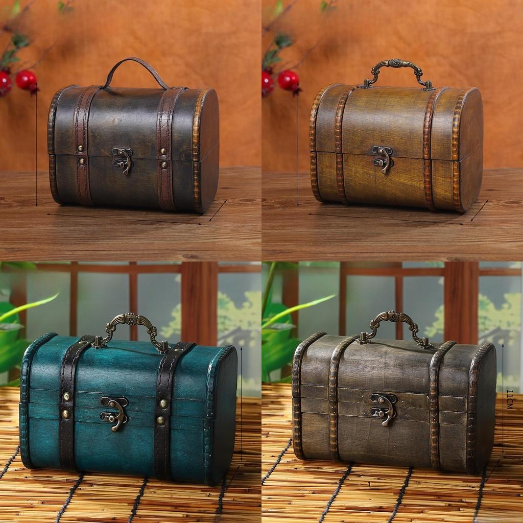 Handmade Wood Storage Box With Cover For Trinkets And Essentials Tabletop Display