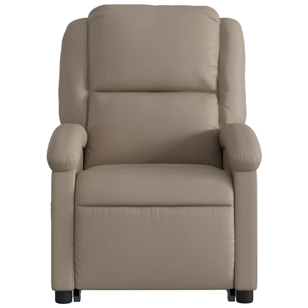Recliner Chair with Lift Assistance Cappuccino Faux Leather