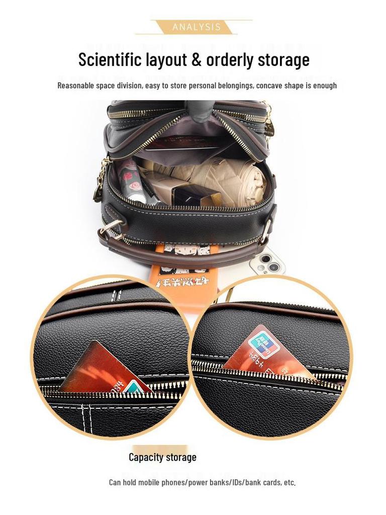 Retro Chic Mehrschichtige Umhängetasche: High-End, Vielseitig, Trendig, Umhängetasche mit großem Fassungsvermögen