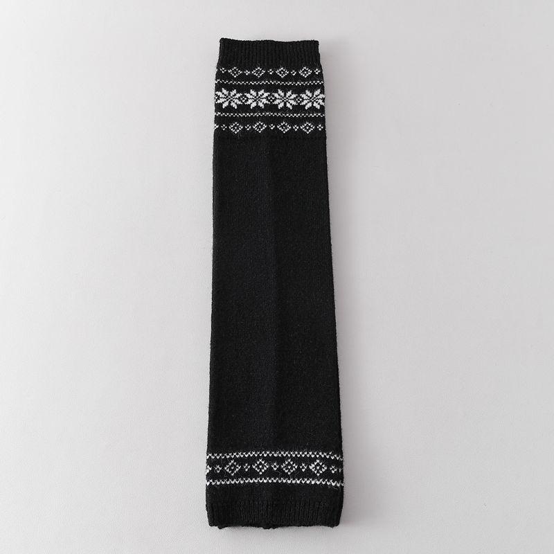 Fair Isle Retro Snowflake Knit Leg Warmers