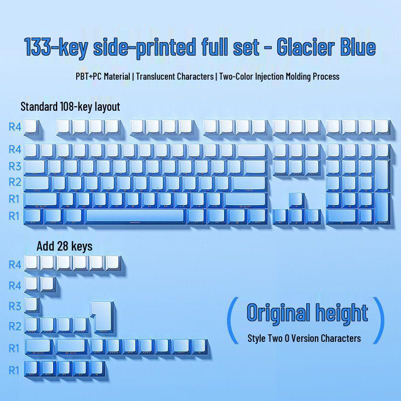 

Wolf Spider Engraved Gradient Translucent Keycaps Set (136 Keys) - PBT Original Height for 61/68/87/98/104 Keyboards