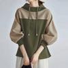 ZANZEA Women Hooded Collar Casual Long Sleeve Patchwork Hoodies Blouse