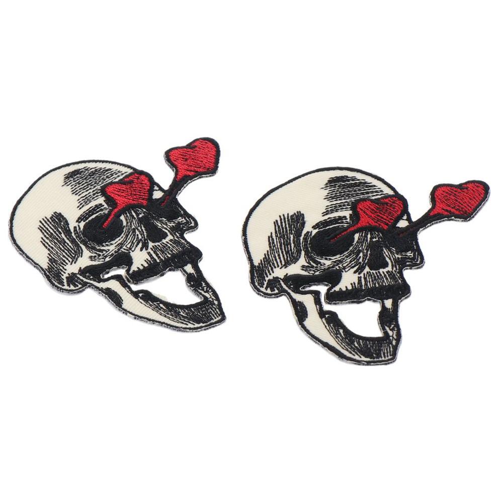 

2 шт. нить для вышивания счастливый череп, вышитая нашивка для одежды