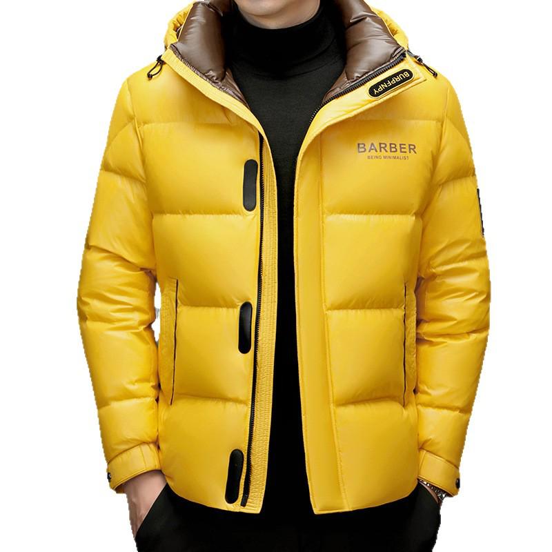 Men's 2025 High Fill 90 White Duck Down Jacket - Fashionable Thickened Winter Puffer for Middle Age