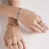 Rose Gold Knotted Open Copper Bracelet - Unisex Fashion Jewelry for Couples
