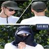 Practical Men Women Hat Outdoor Face Mask Wide Brim Bucket Sun Protection Cap for Fishing Hunting