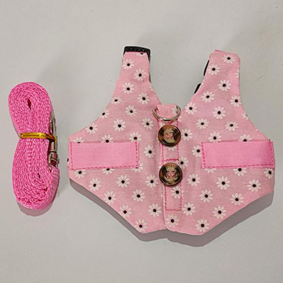 Rabbit Harness Gentleman Fabric Pet Vest Design Leashes Walking Safety Chest Strap