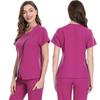 Beauty Salon Spa Private Club Confinement Center Hand Washing Clothes Surgical Clothes Nursing Clothes Solid Color Staff Uniform Embroidery Characters