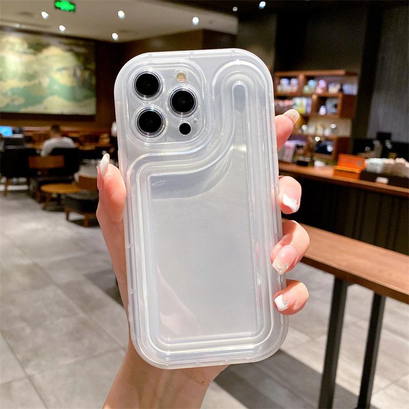 Luxury Shockproof Transparent Phone Case For iPhone 13 12 11 14 15 Plus 16 17 Pro Max Soft Silicone Bumper Clear Case Cover