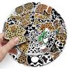 50 Leopard & Cow Print Graffiti Stickers: Waterproof Decorative Set for Phone Cases, Water Bottles, Suitcases