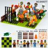 Plant 840077 Zombie Figurine Small Particle Building Block Toy Scene Baseplate Xiangjiang Children Assembly