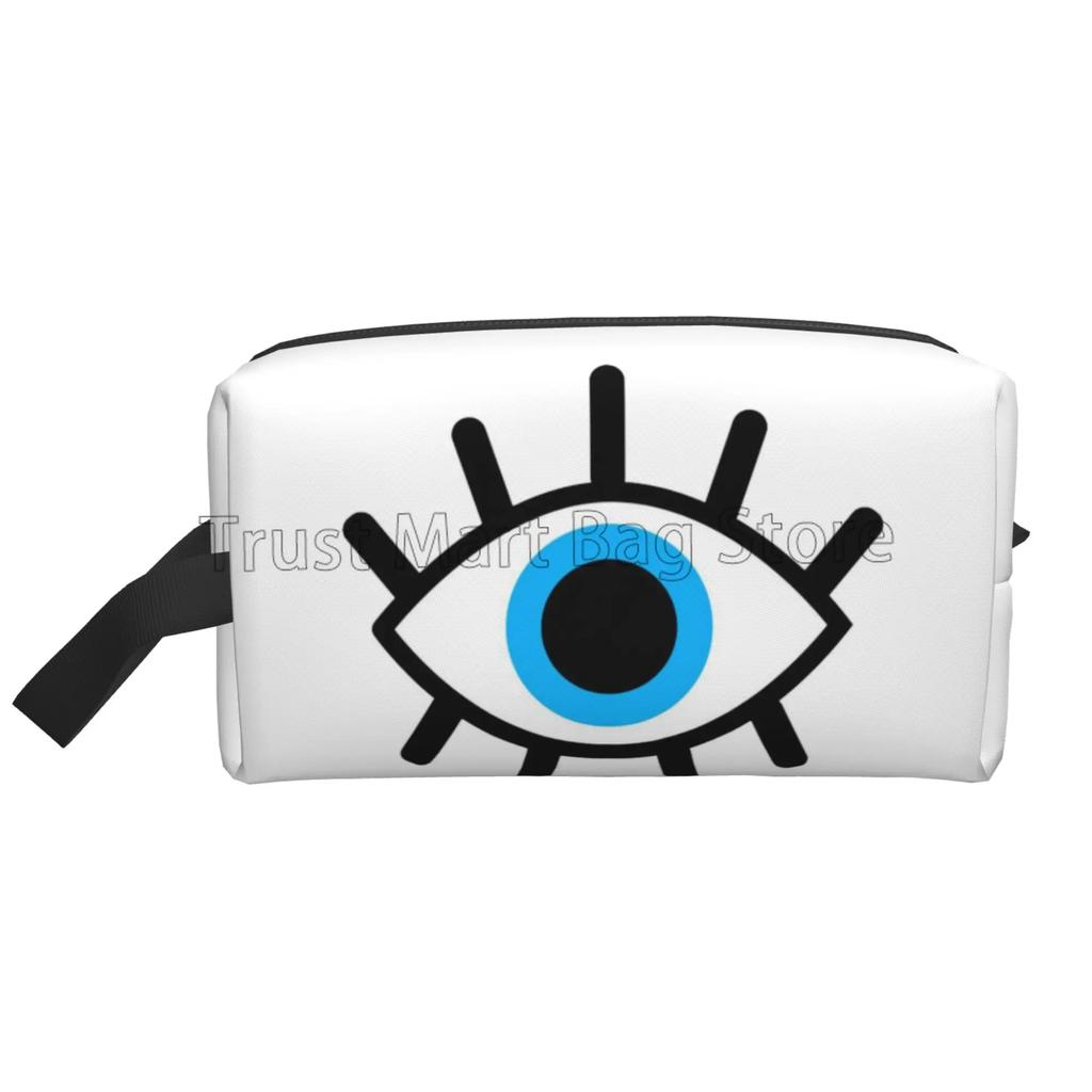 Abstrakte Kosmetiktasche mit Bösem Blick für Damen, wasserdicht, großes Fassungsvermögen, Reise-Make-up-Tasche, Organizer für Toilettenartikel