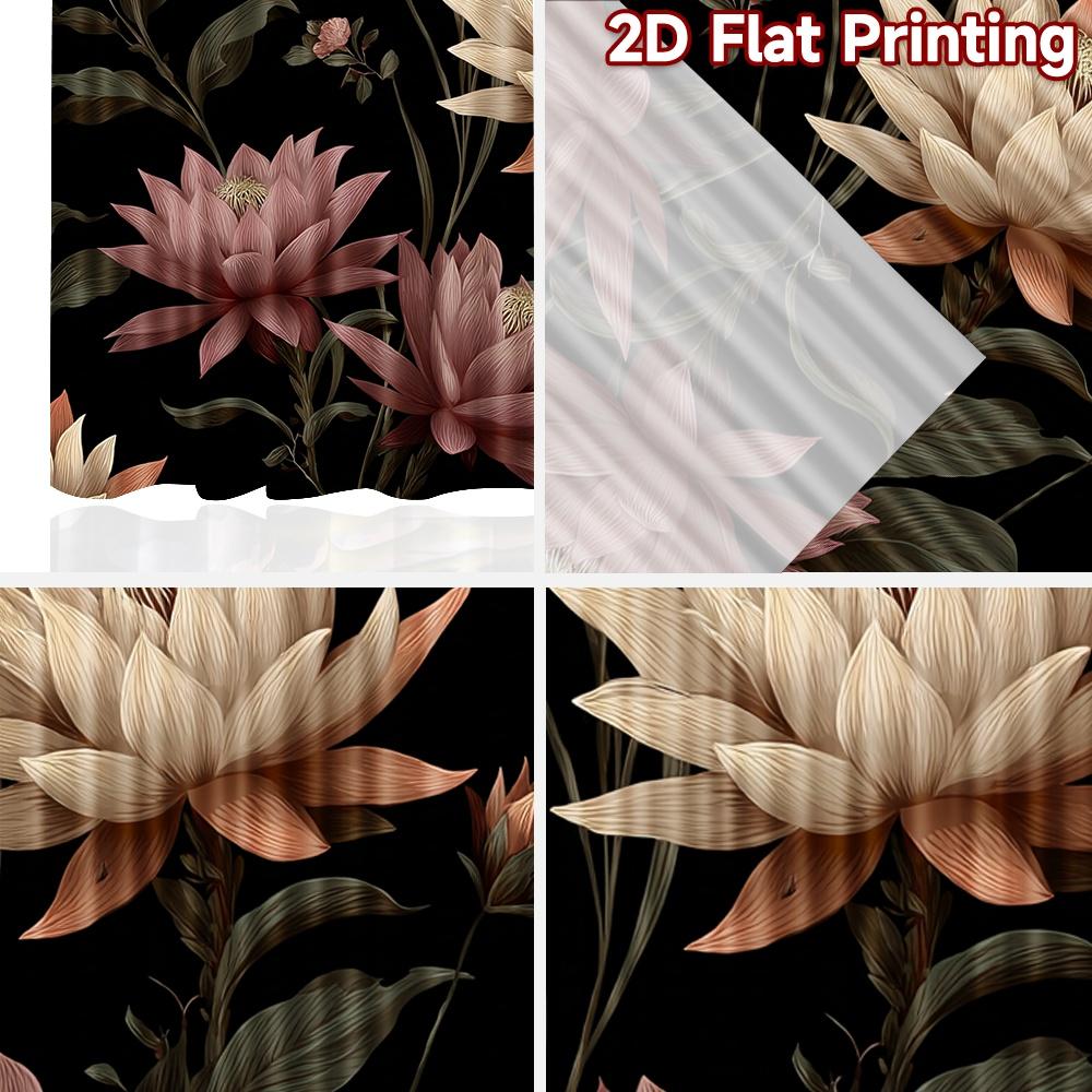 2D FLAT PRINTING 2pcs Curtains (Without Rod) Halloween Floral Bats Design April Fools Is Day Festival Chic Print Curtains