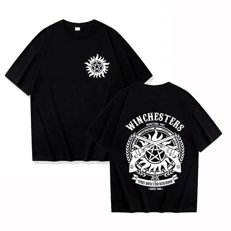 New TV Supernatural Printed Women Unisex Tshirts Supernatural Short Sleeve Shirts Summer Round Neck Tee Shirt Casual Funny Tops S