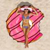 Irregular Donut Towel Material Outdoor Leisure Summer Beach Towel Cushion Dessert Style Fun Towel Bath Towel Bathrobe Towel