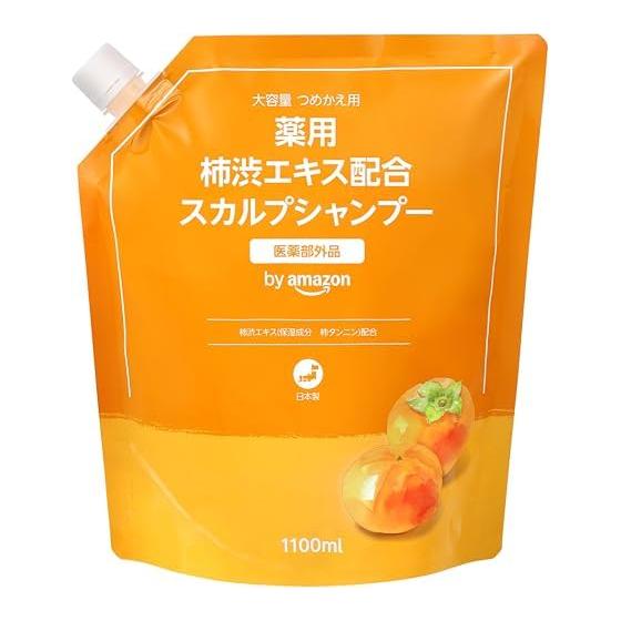 by Amazon Medicated Persimmon Scalp Shampoo Large Capacity Refill 1100ml