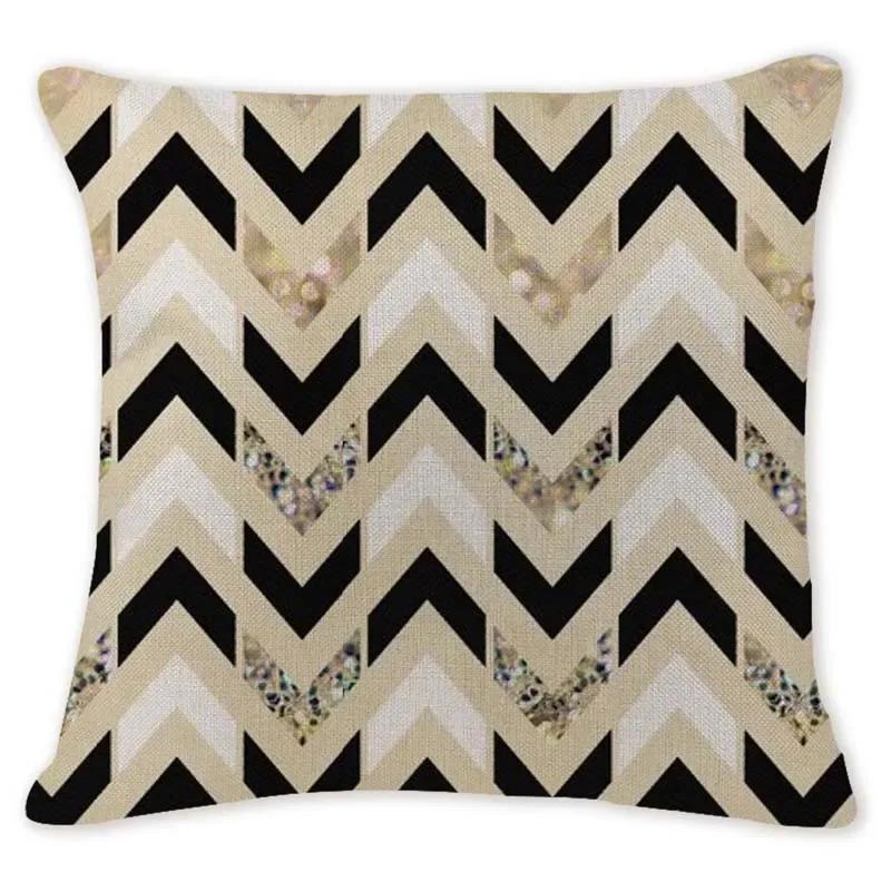 Retro Ethnic Geometry Decorative Cushion Cover Cotton Linen Textile Printed Throw Pillowcase for Car Sofa Bed Home Decor 45X45CM