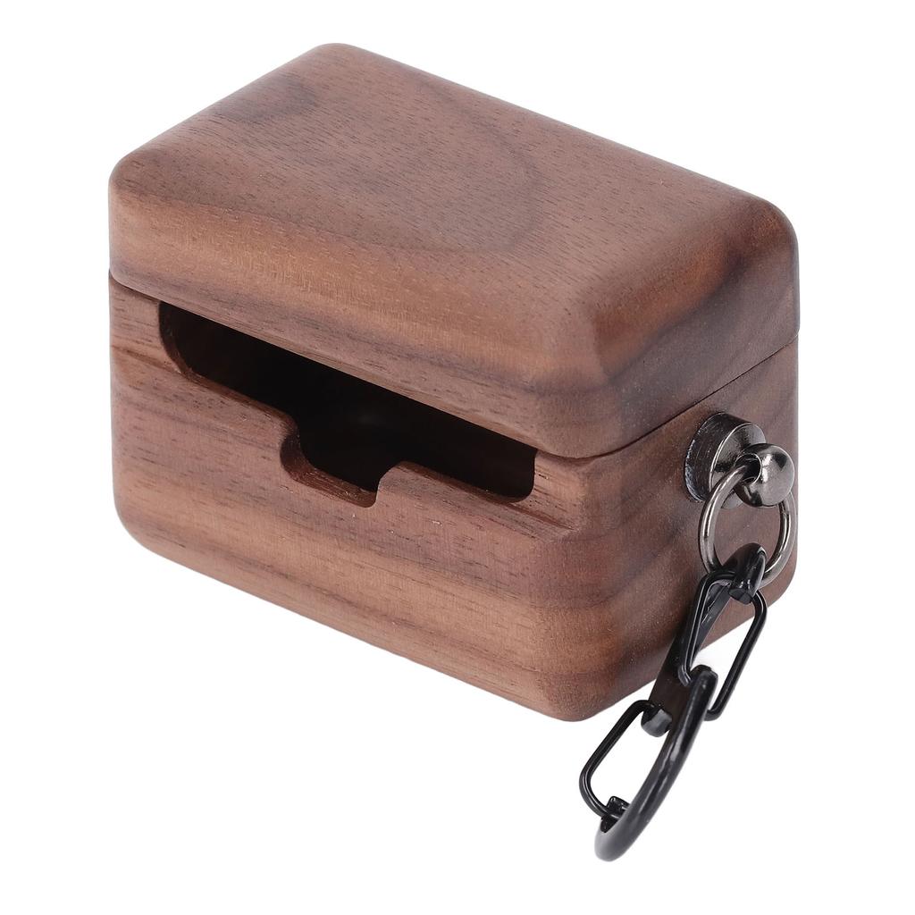 Earbuds Case Cover Walnut Wood Hand Polished Wireless Earbuds Protective Cover for Sennheiser CX‑PLU