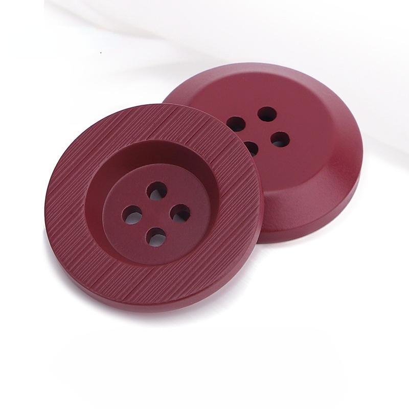 Velký Kulatý 4 Dírkový Pryskyřičný Šicí Knoflík Černý Bílý Červený Knoflíky Scrapbooking Pro DIY Řemesla Oblečení Kabát Svetr Dekor 25/27Mm