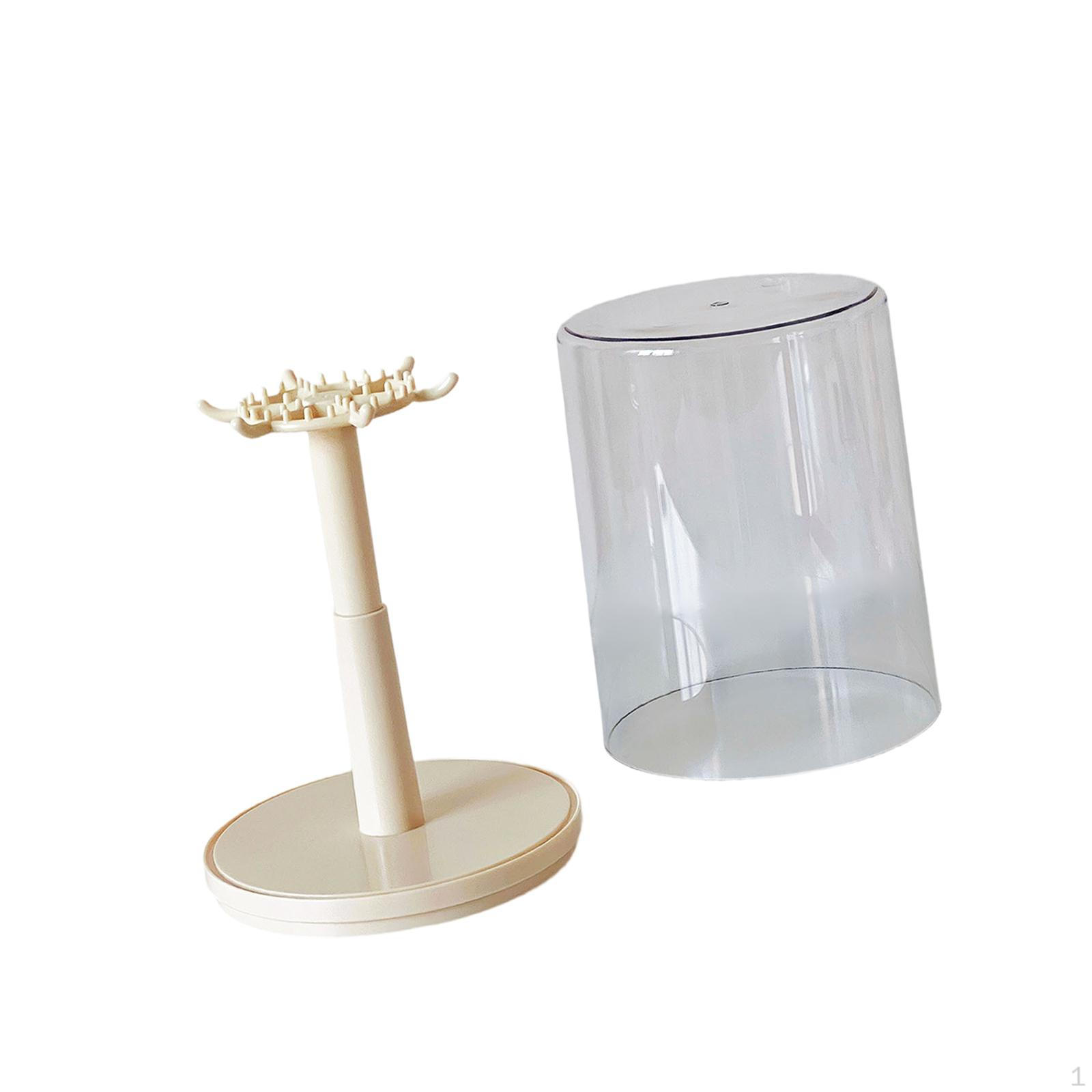 Rotatable Display Case Stand Storage Box for Miniature Figurines жёлтый