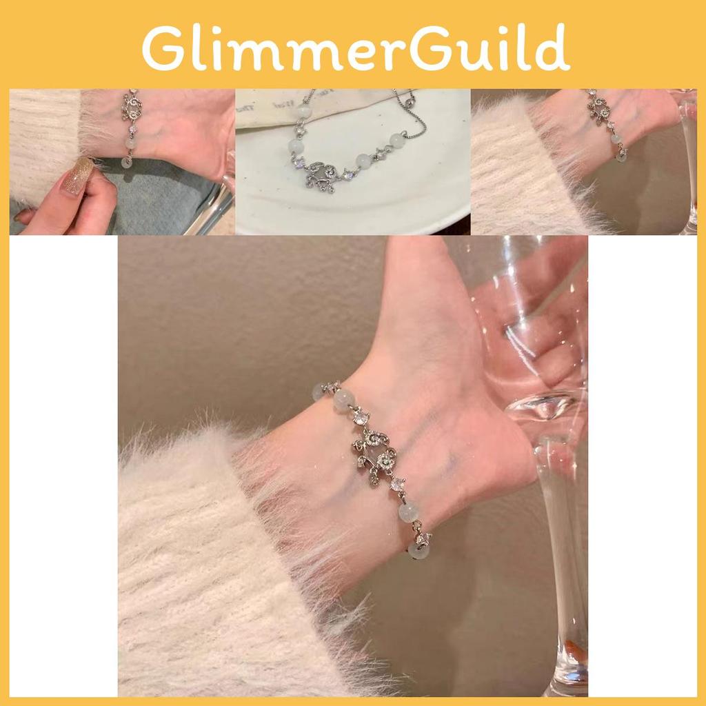 Cat Modern Elegant Eye Stone Bracelet With Delicate Zirconia Lock For Women Fashion