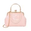 Vintage Classic Lace Bag Pearl Evening Bags Metal Lock Bags Women Shoulder Crossbody Bag Chain Women's Handbags Purses