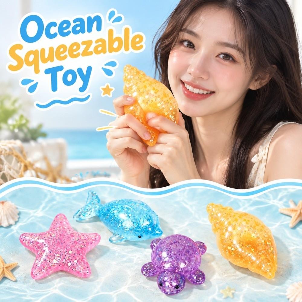 Super Soft Turtle Squeezable Toy Squishy Ocean Blocks Whale Sensory Toy Kids Gifts