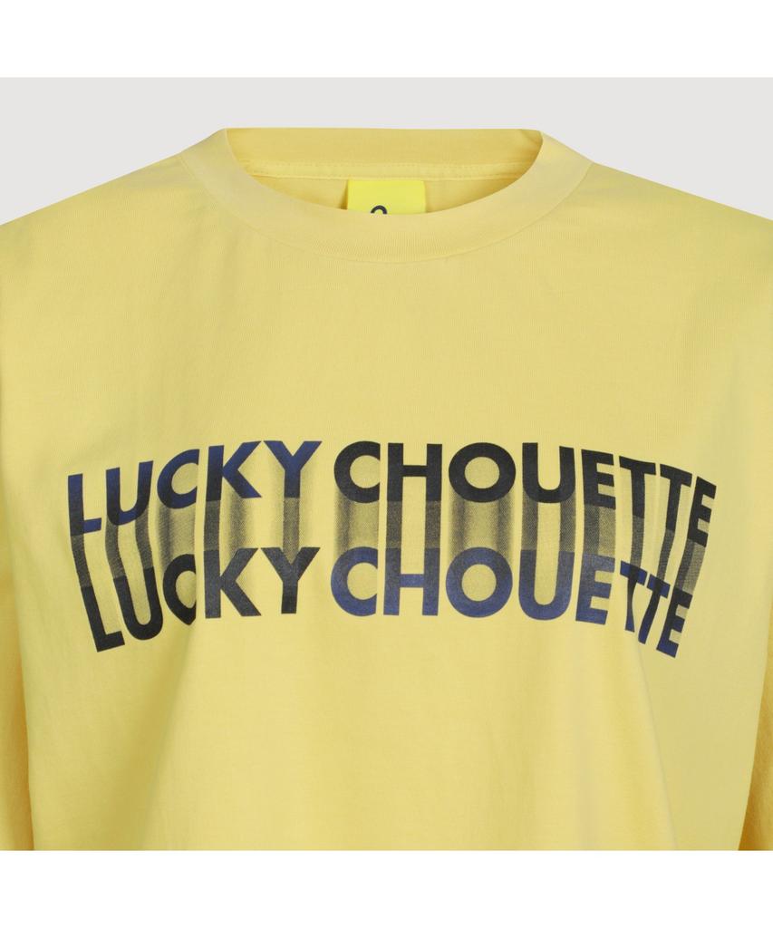 LUCKY CHOUETTE Printed Cropped Long-Sleeved T-Shirt (Yellow) Lftas25170Yex