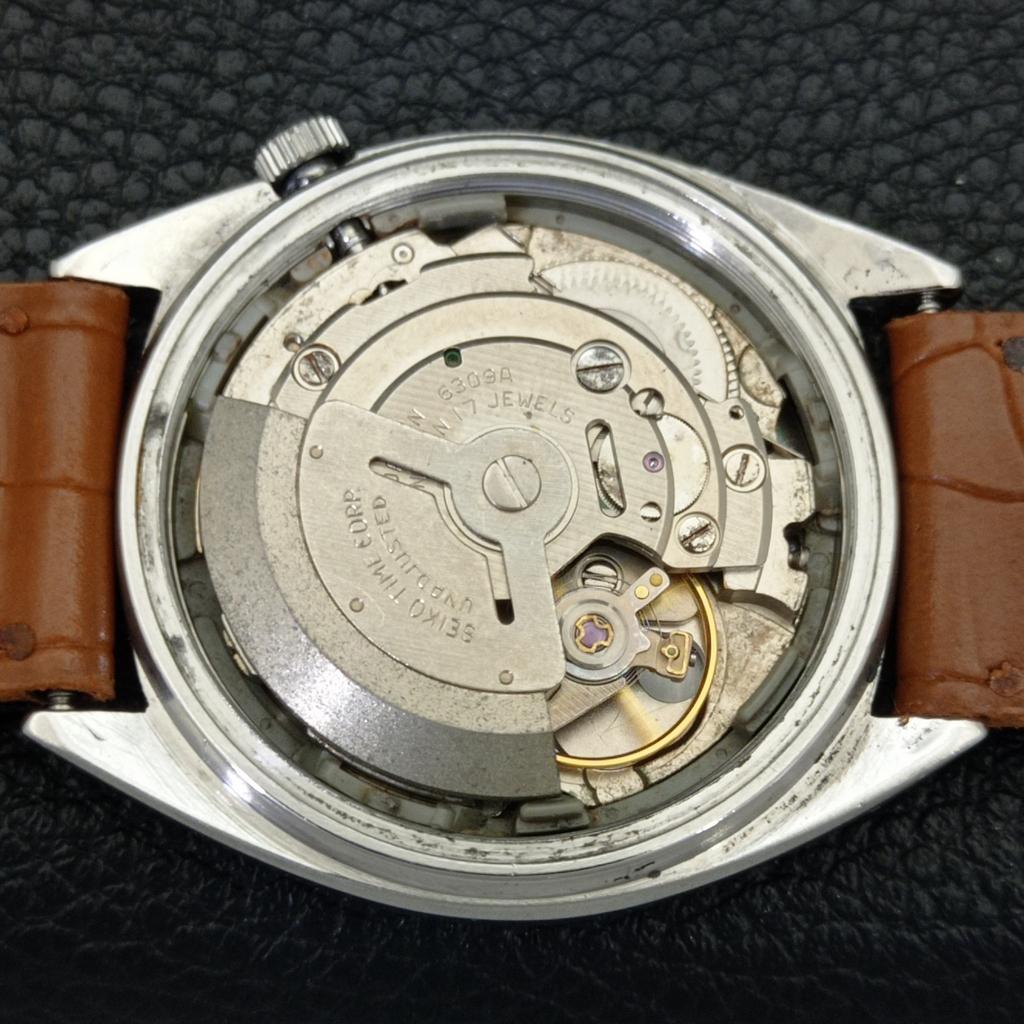 SEIKO 5 AUTOMATIC 6309A VINTAGE JAPAN MENS ORANGE COLOR DIAL WATCH a701538-5 R206b-a701538