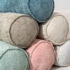 Einfarbiges Chenille-Zylinderkissen Ergonomisches japanisches Stil Rücken-Lendenwirbelstützkissen Minimalistisches weiches Nackenrollkissen Bett