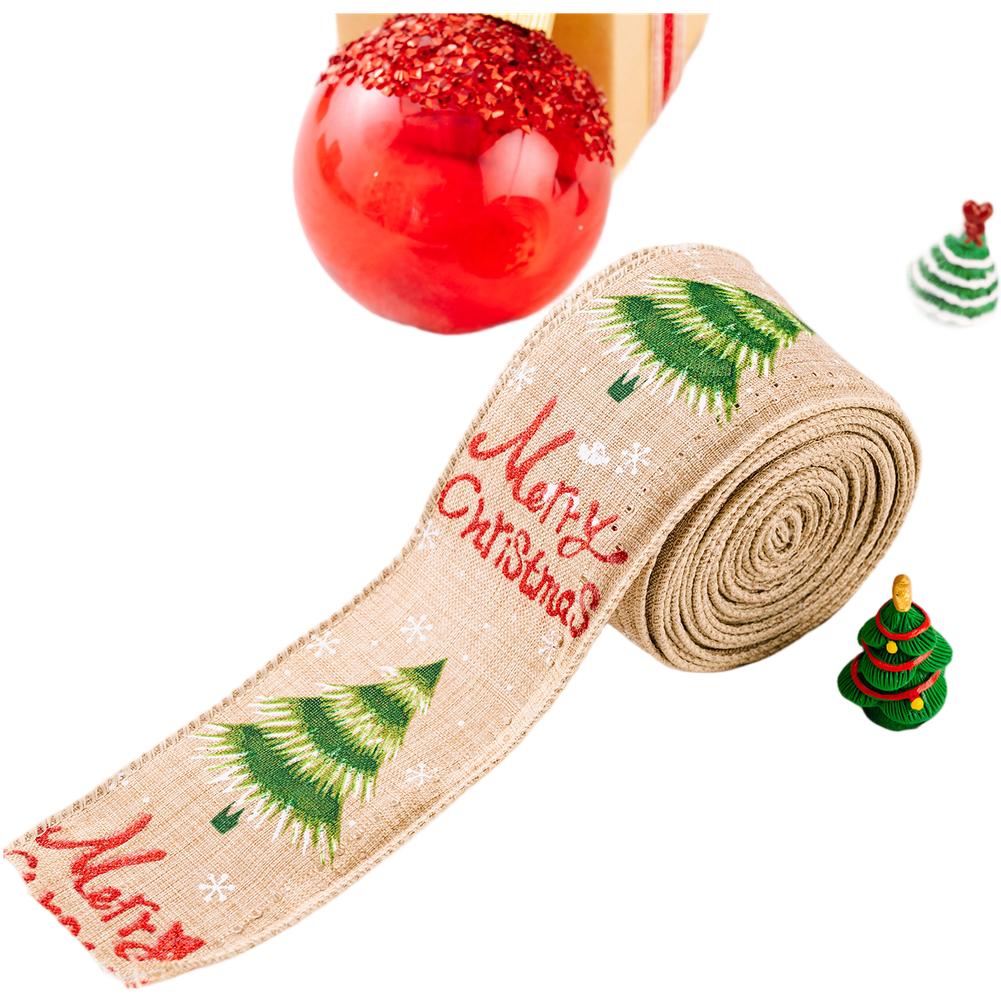 Cartoon Patterns Christmas Ribbon Decoration Christmas Celebration Ample Length For Wrapping For Christmas Tree
