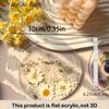 1Pcs 2D Round Colorful Printed Coasters Transparent Artistic Floral Coasters Wedding Birthday Table Decor Mother's Day Gifts