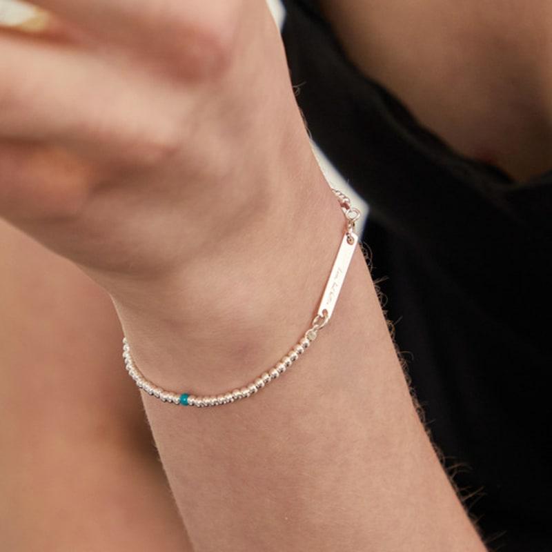LUNNE Silver 925 Breeze Turquoise Point Bracelet #LSB24