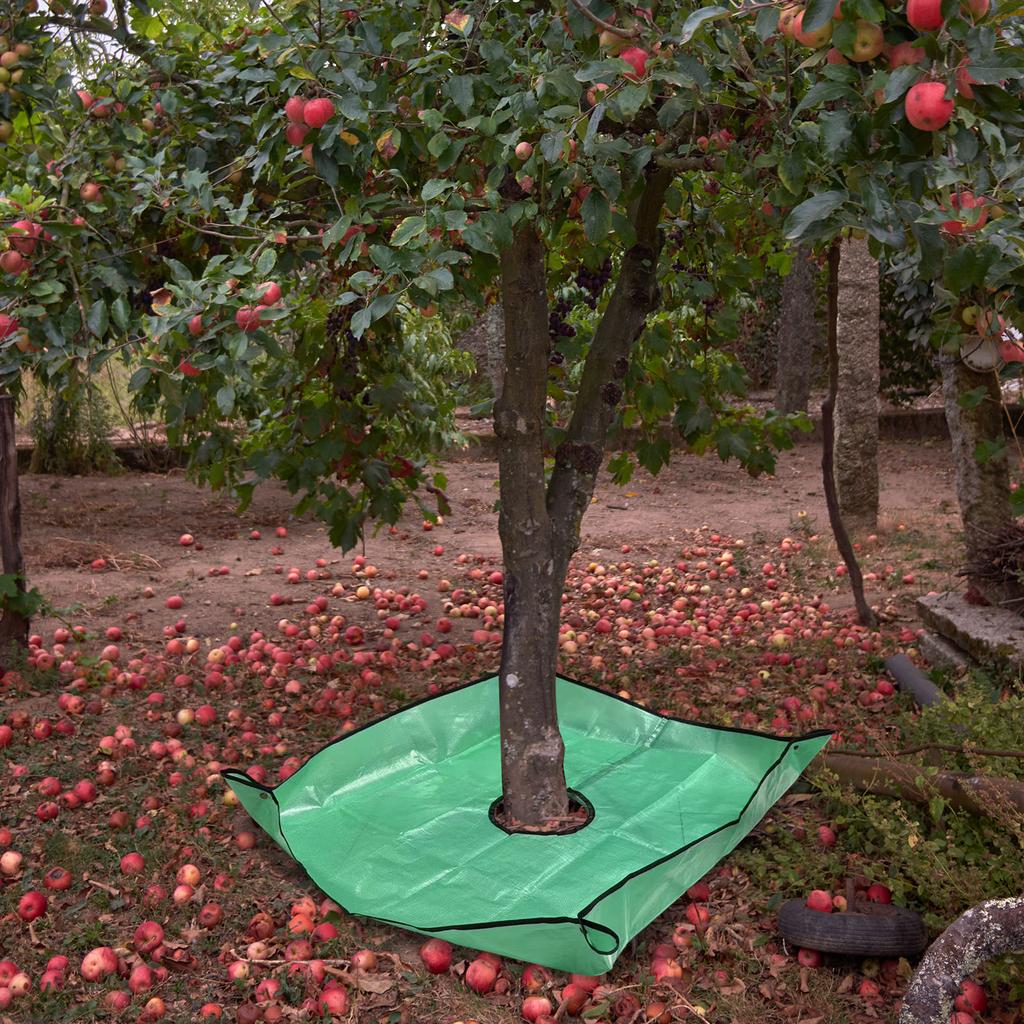 Pruning Tarp with 7.9 Inch Center Hole and Four Corner Buckles Tarp for Gardening for Easy Fixing Around Shrubs and Trees