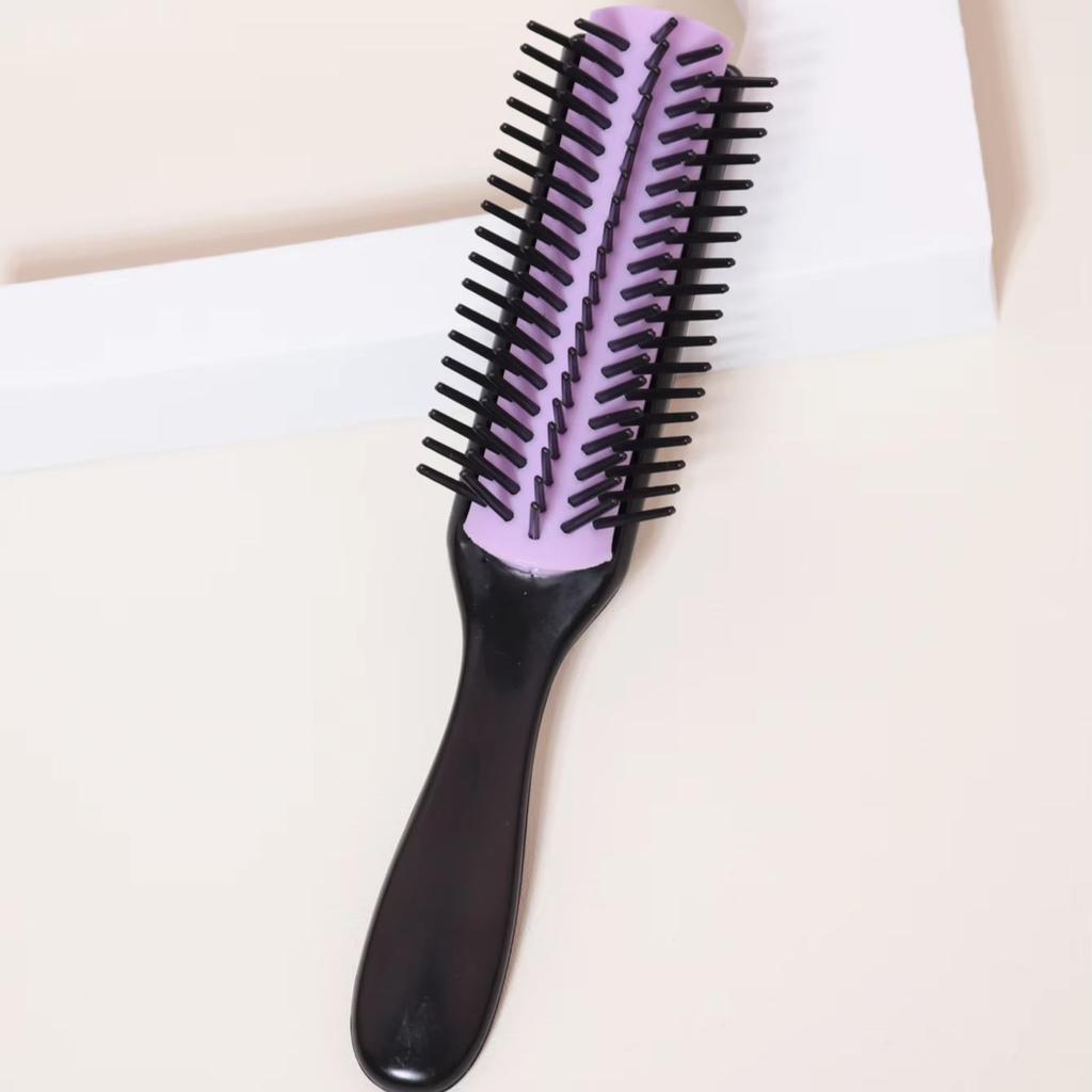 Hairdressing nine row styling comb, durable ASB plastic handle, suitable for both dry and wet use, special for real hair wigs