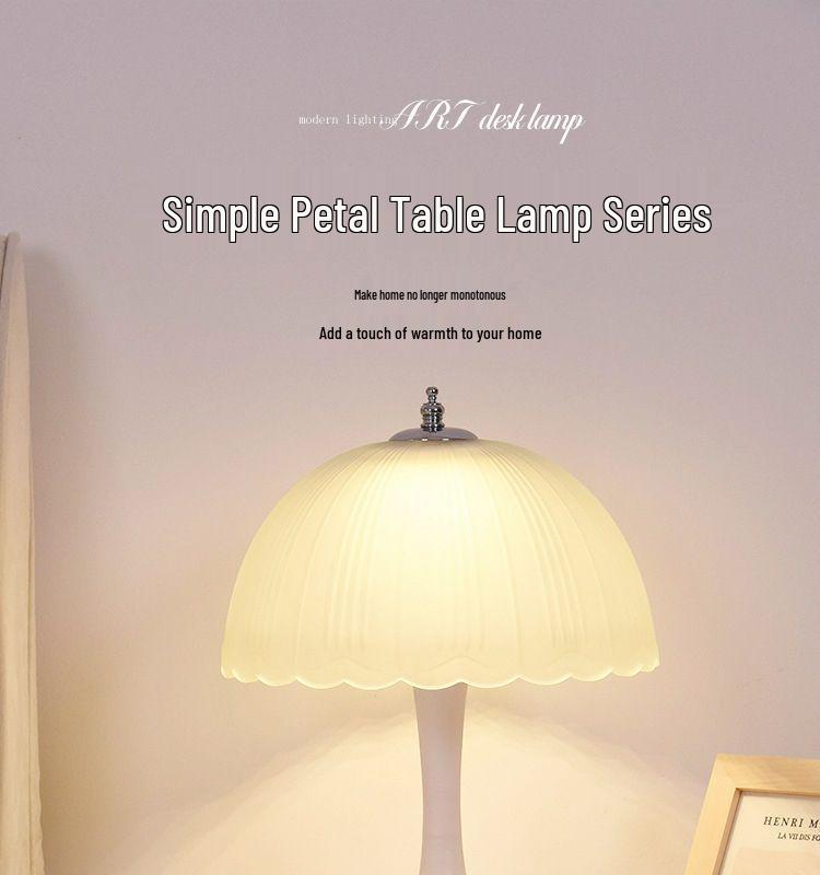 Nordic Minimalist Dimmable Glass Bedside Lamp: Modern, Warm, and Eye-Protecting