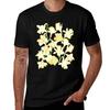 Watercolor Daffodils Tshirt Daily Work Short Sleeve Top