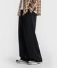LEMAIN SECOND One-Pleat Wide Sweatpants [Black] (B Type)