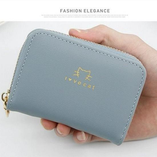 Women's Zipper Card Holder - Multi-Card Slot, Large Capacity, Mini Coin Purse